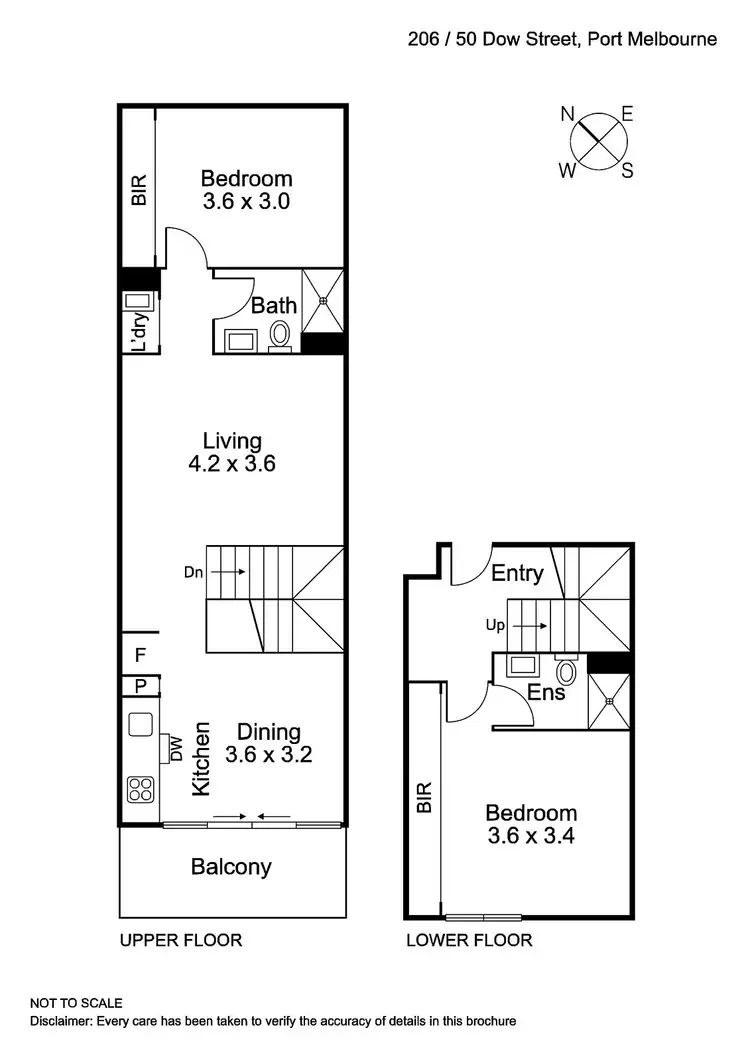 Floorplan of Homely apartment listing, 206/50 Dow Street, Port Melbourne VIC 3207