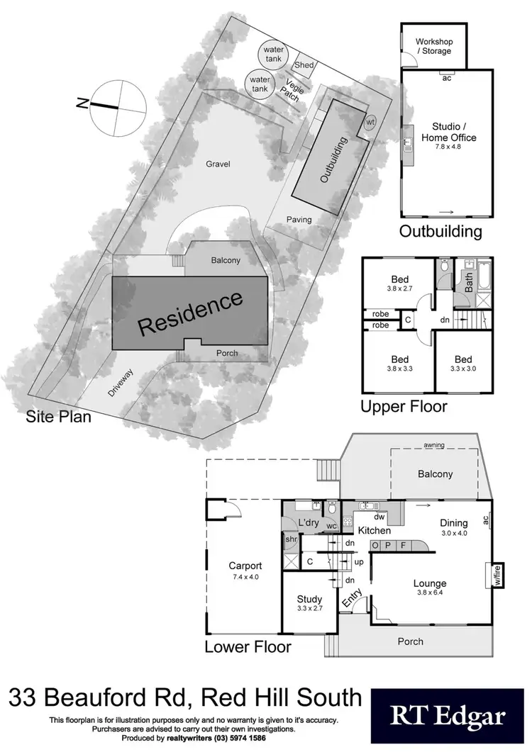 Floorplan of Homely house listing, 33 Beauford Road, Red Hill VIC 3937