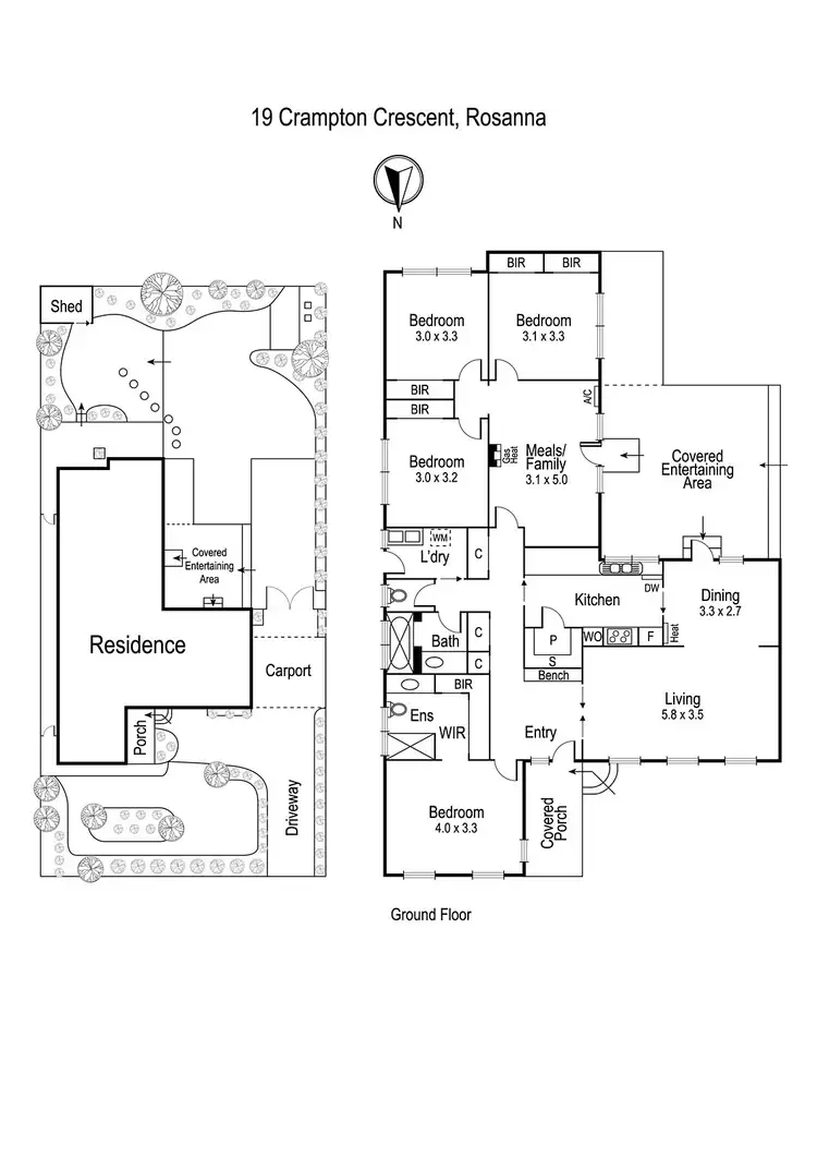 Floorplan of Homely house listing, 19 Crampton Crescent, Rosanna VIC 3084