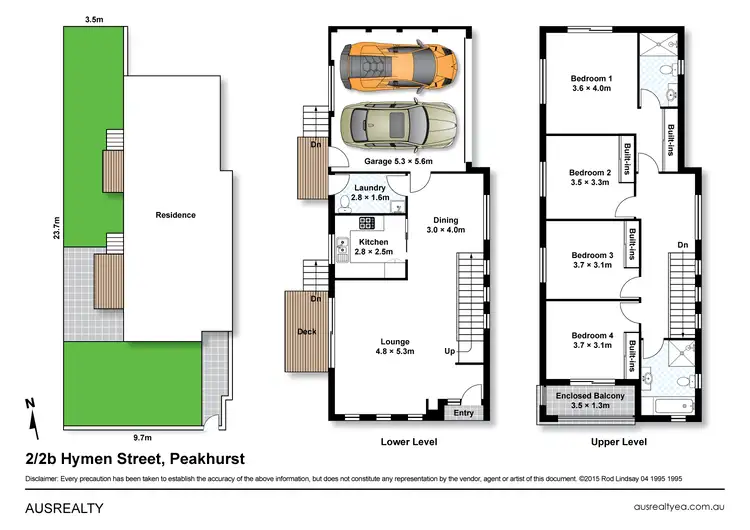 Floorplan of Homely townhouse listing, 2/2b Hymen Street, Peakhurst NSW 2210