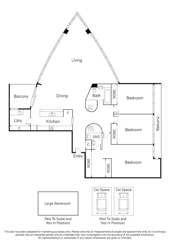 Floorplan of Homely apartment listing, 123/299 Queen Street, Melbourne VIC 3000