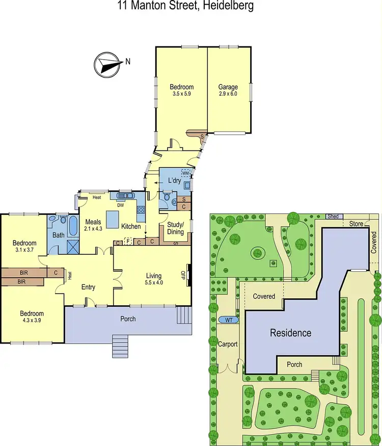 Floorplan of Homely house listing, 11 Manton Street, Heidelberg VIC 3084