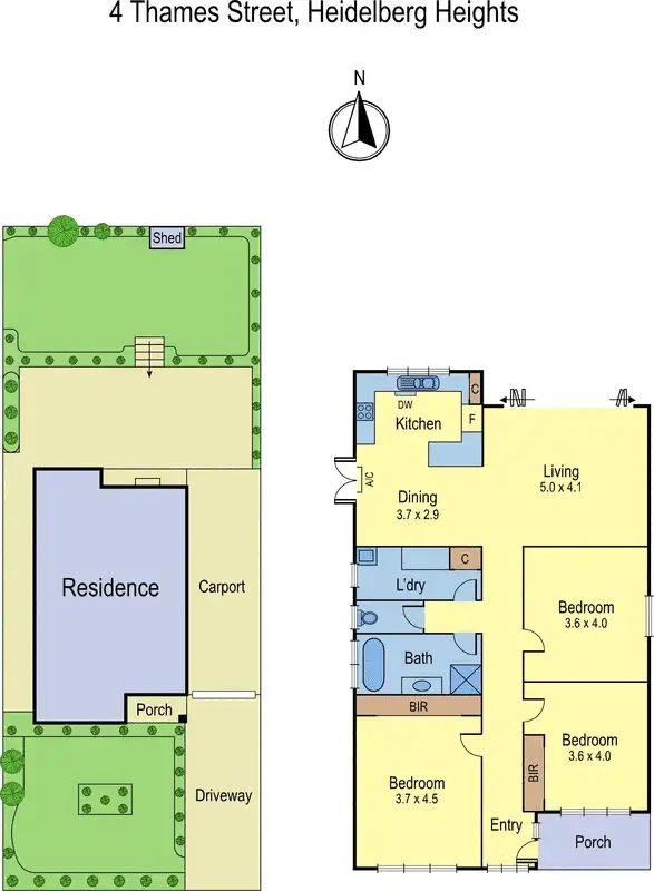 Floorplan of Homely house listing, 4 Thames Street, Heidelberg Heights VIC 3081