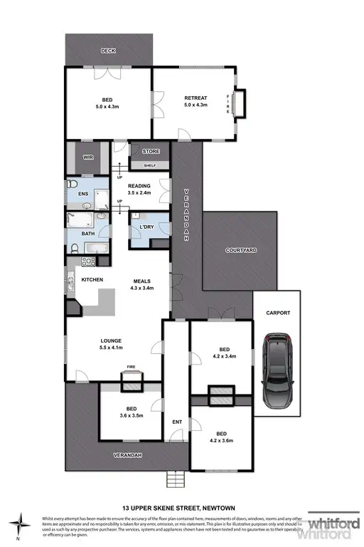 Floorplan of Homely house listing, 13 Upper Skene Street, Newtown VIC 3220