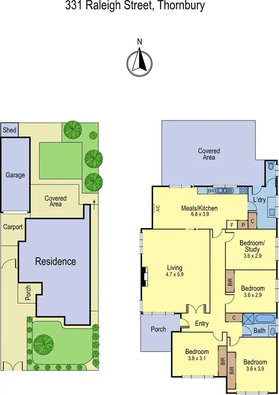 Floorplan of Homely house listing, 331 Raleigh Street, Thornbury VIC 3071
