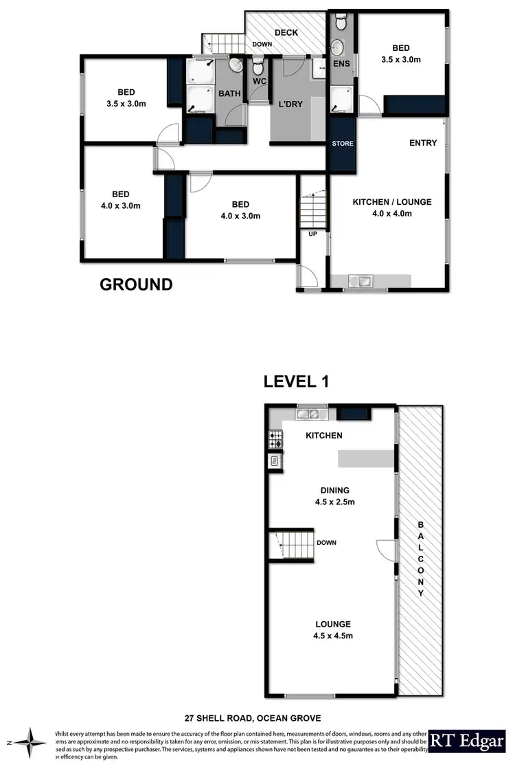 Floorplan of Homely house listing, 27 Shell Road, Ocean Grove VIC 3226