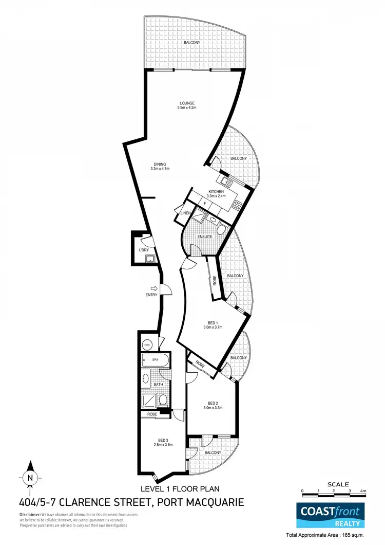 Floorplan of Homely apartment listing, 404/5-7 Clarence Street, Port Macquarie NSW 2444