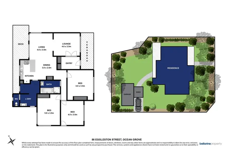 Floorplan of Homely house listing, 88 Eggleston Street, Ocean Grove VIC 3226