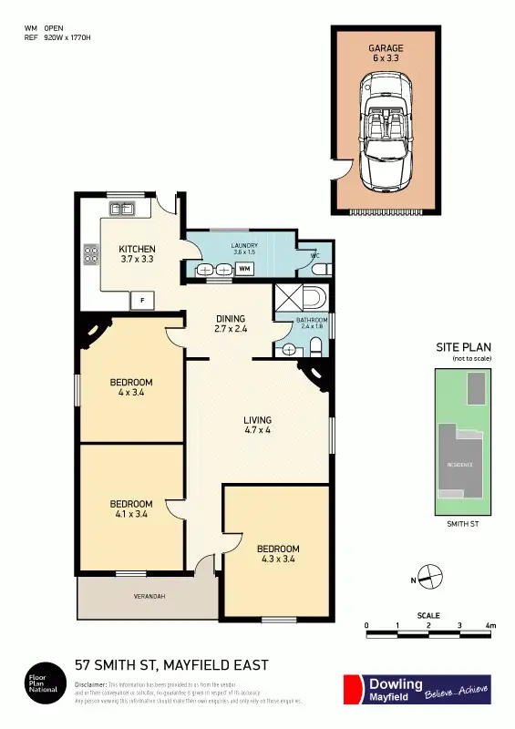 Floorplan of Homely house listing, 57 Smith Street, Mayfield East NSW 2304