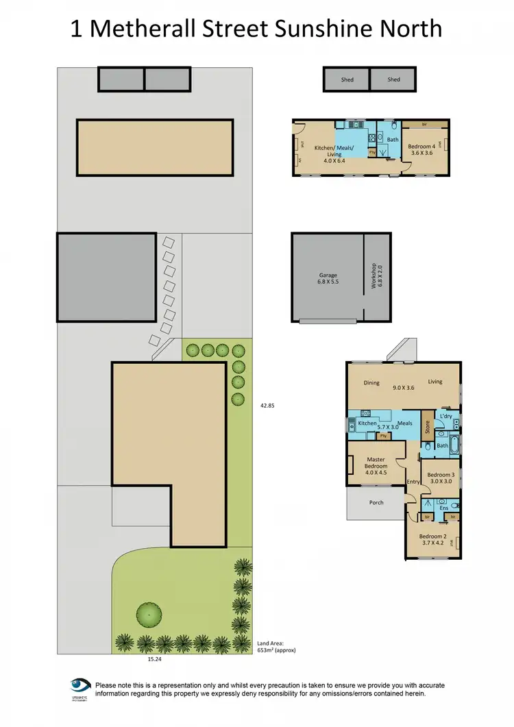 Floorplan of Homely house listing, 1 Metherall Street, Sunshine North VIC 3020