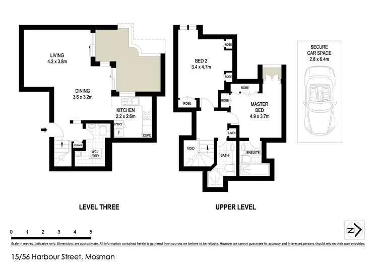 Floorplan of Homely apartment listing, 15/56 Harbour Street, Mosman NSW 2088