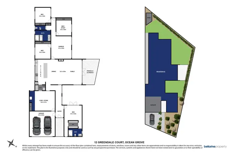 Floorplan of Homely house listing, 12 Greendale Court, Ocean Grove VIC 3226