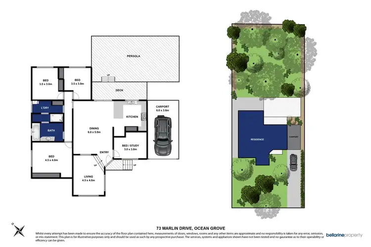 Floorplan of Homely house listing, 73 Marlin Drive, Ocean Grove VIC 3226