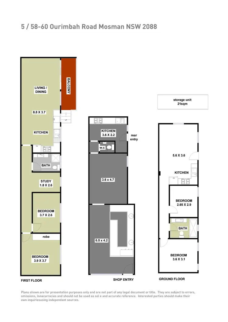 Floorplan of Homely apartment listing, 5/58-60 Ourimbah Road, Mosman NSW 2088