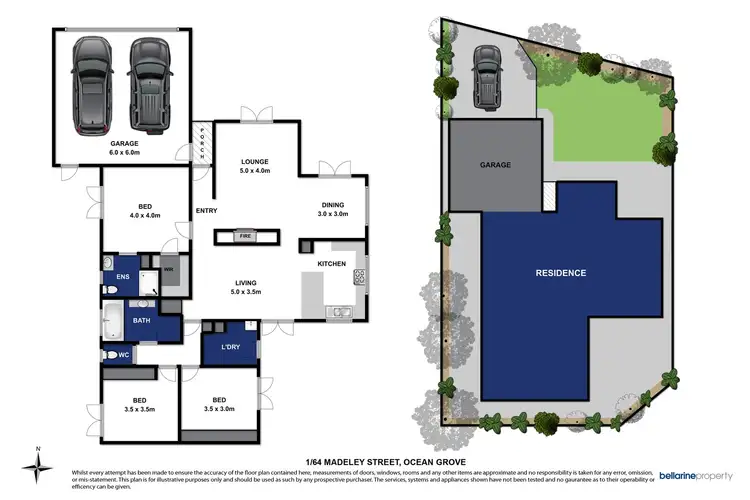 Floorplan of Homely townhouse listing, 1/64 Madeley Street, Ocean Grove VIC 3226