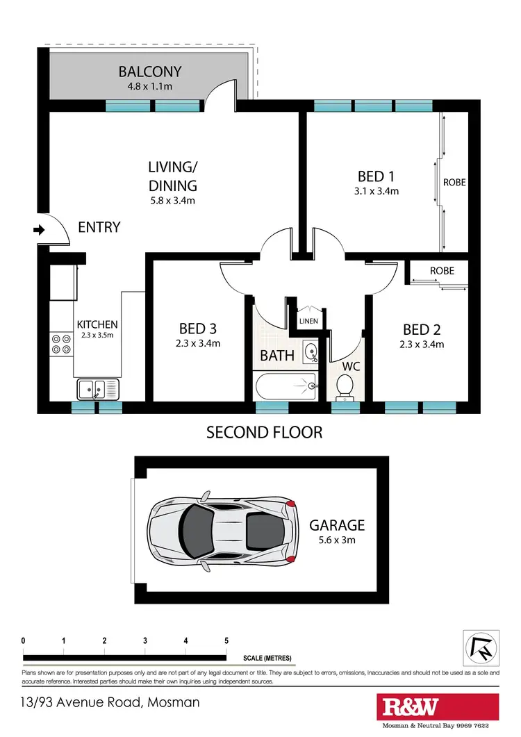 Floorplan of Homely apartment listing, 13/93 Avenue Road, Mosman NSW 2088