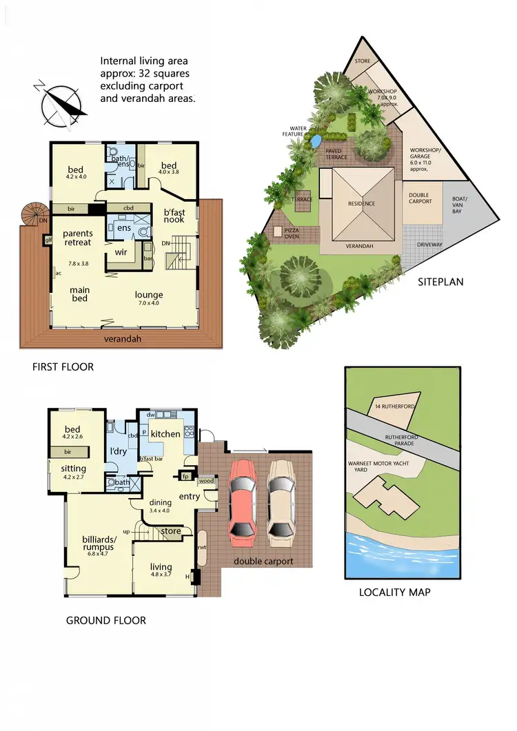 Floorplan of Homely house listing, 14 Rutherford Parade, Warneet VIC 3980