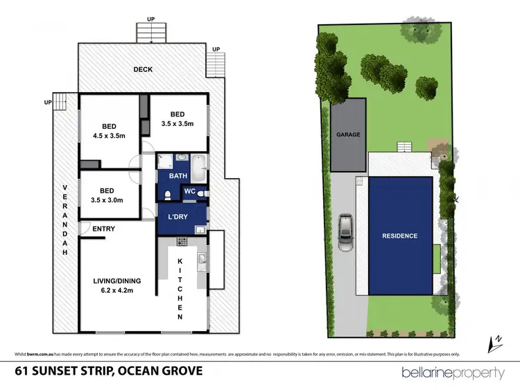 Floorplan of Homely house listing, 61 Sunset Strip, Ocean Grove VIC 3226