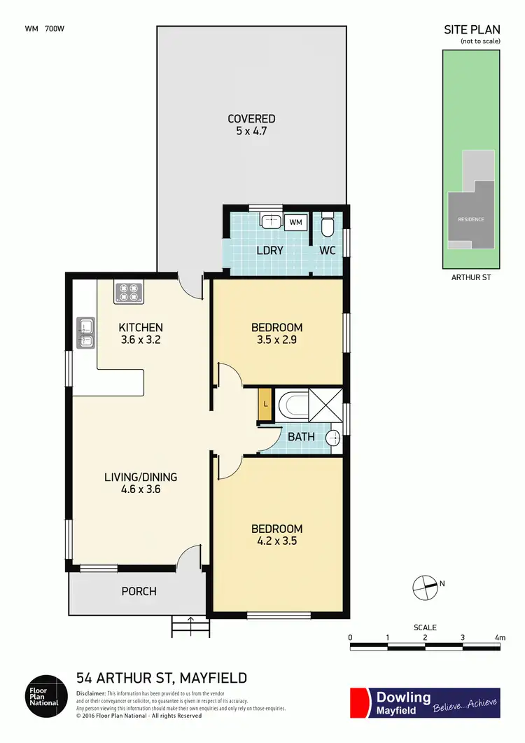 Floorplan of Homely house listing, 54 Arthur Street, Mayfield NSW 2304