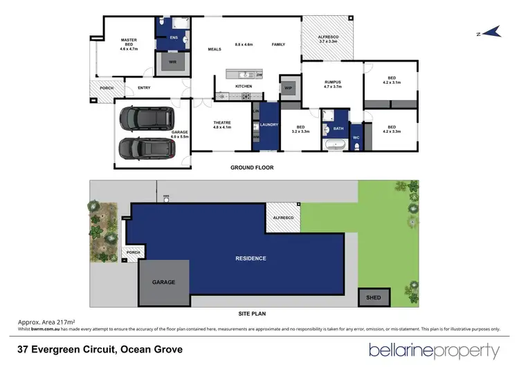 Floorplan of Homely house listing, 37 Evergreen Circuit, Ocean Grove VIC 3226