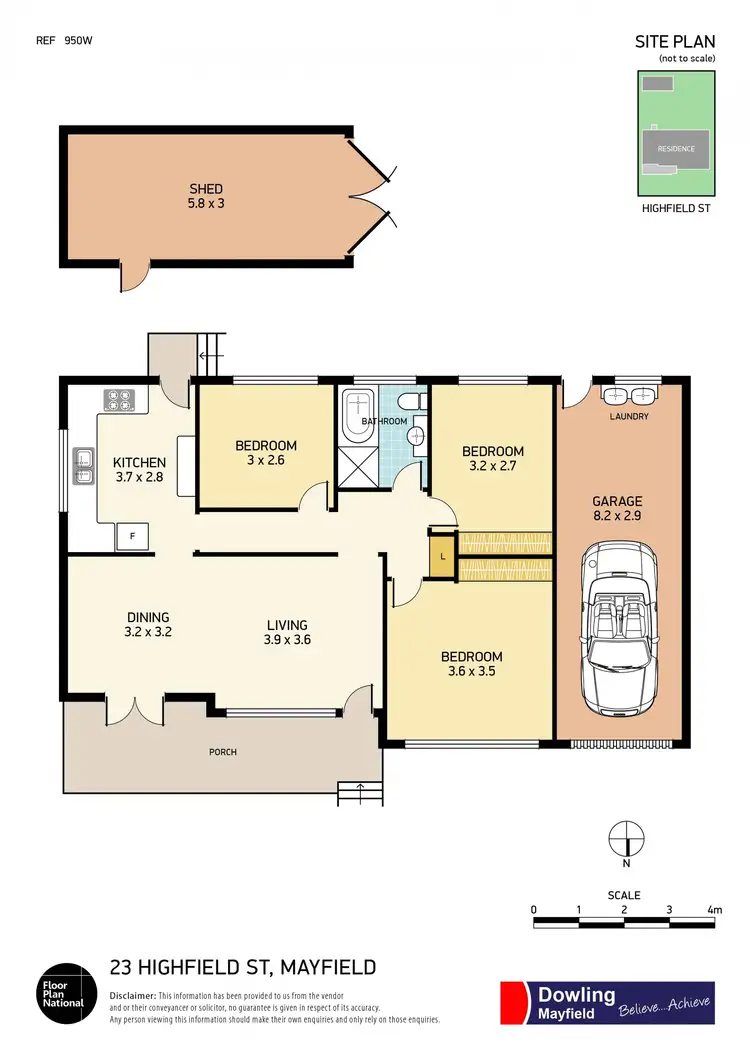 Floorplan of Homely house listing, 23 Highfield Street, Mayfield NSW 2304