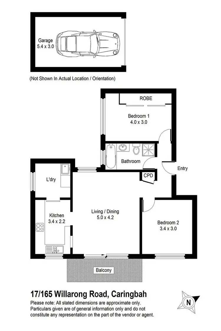 Floorplan of Homely apartment listing, 17/165 Willarong road, Caringbah NSW 2229