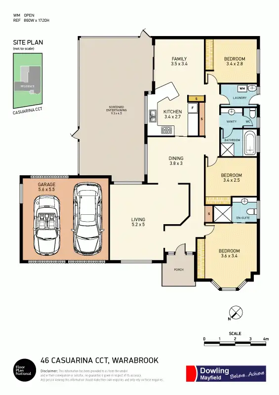 Floorplan of Homely house listing, 46 Casuarina Circuit, Warabrook NSW 2304