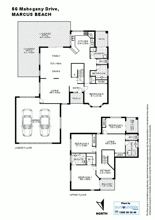Floorplan of Homely house listing, 56 Mahogany Drive, Marcus Beach QLD 4573