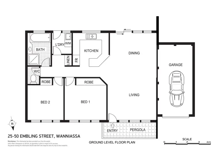 Floorplan of Homely townhouse listing, 25/50 Embling Street, Wanniassa ACT 2903
