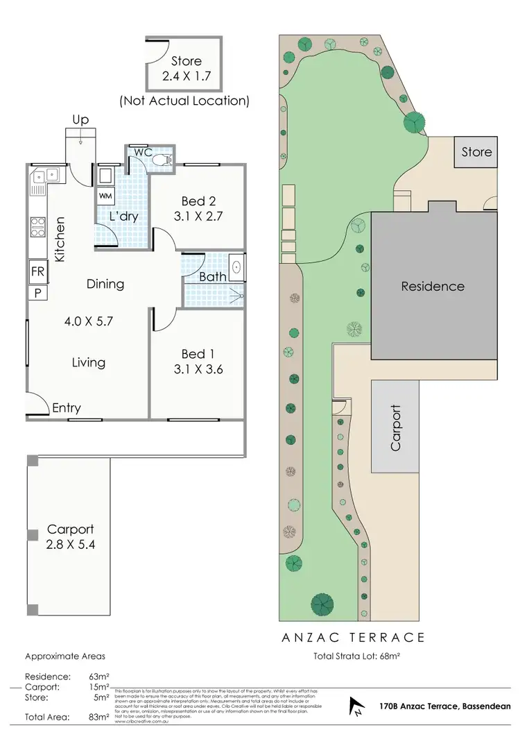 Floorplan of Homely house listing, 170B Anzac Terrace, Bassendean WA 6054