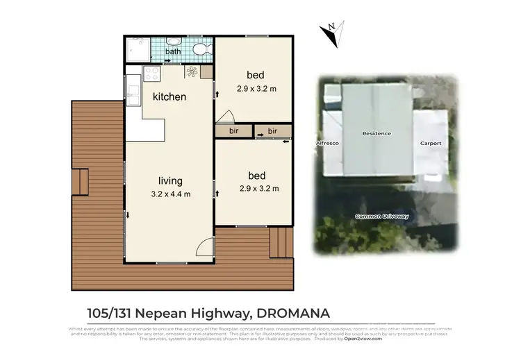 Floorplan of Homely unit listing, 105/131 Nepean Highway, Dromana VIC 3936
