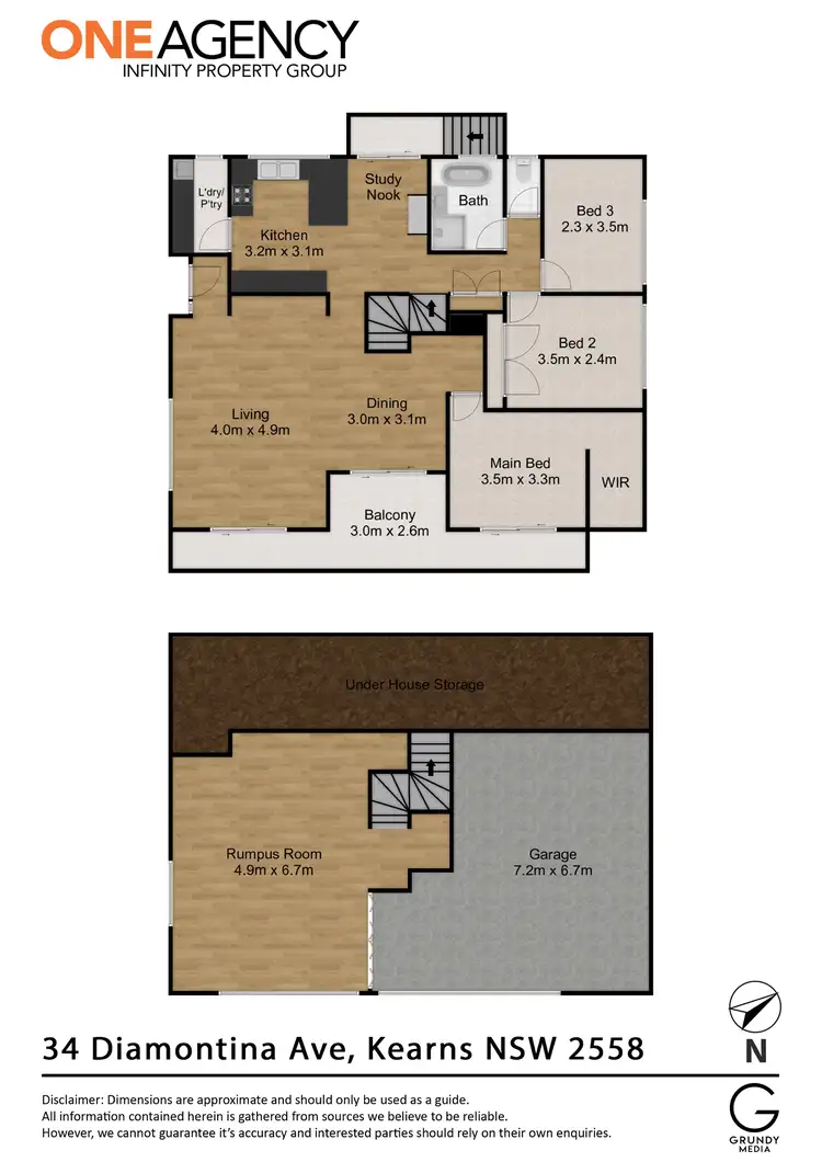 Floorplan of Homely house listing, 34 Diamontina Avenue, Kearns NSW 2558
