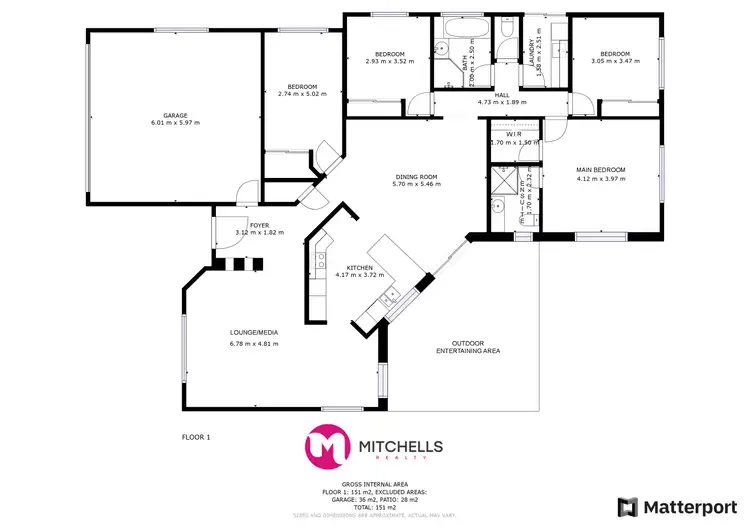 Floorplan of Homely house listing, 1 Scribbly Gum Court, Urraween QLD 4655