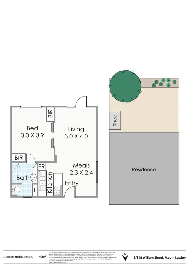 Floorplan of Homely apartment listing, 1/548 William Street, Mount Lawley WA 6050