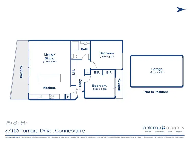 Floorplan of Homely apartment listing, 4/110 Tomara Drive, Connewarre VIC 3227