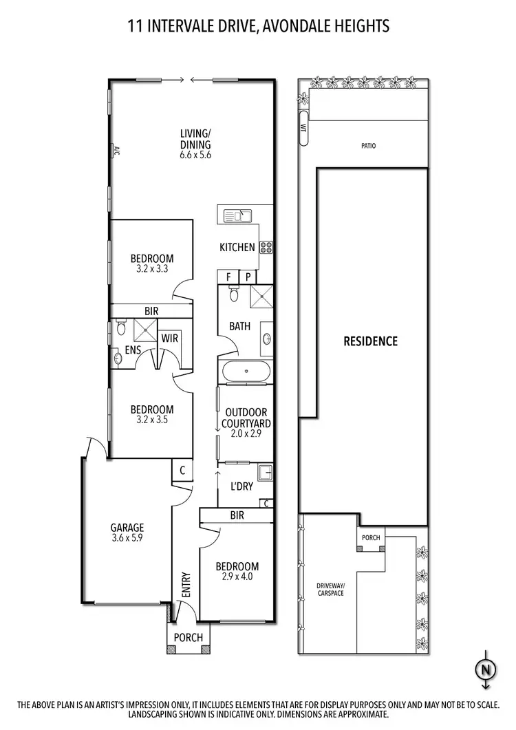 Floorplan of Homely house listing, 11 Intervale Drive, Avondale Heights VIC 3034