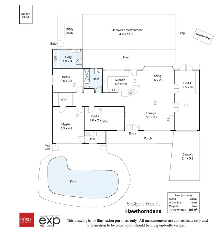 Floorplan of Homely house listing, 5 Clyde Road, Hawthorndene SA 5051