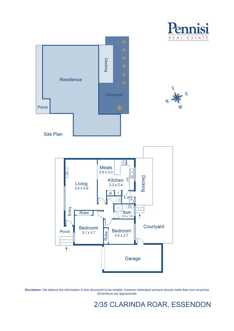 Floorplan of Homely unit listing, 2/35 Clarinda Road, Essendon VIC 3040