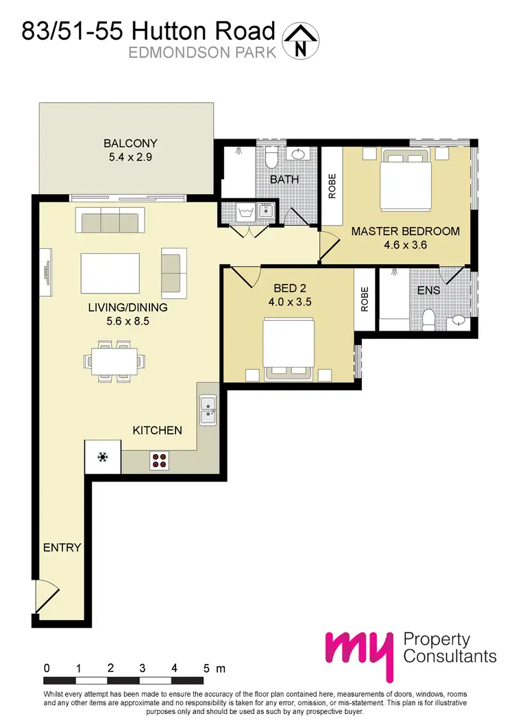 Floorplan of Homely unit listing, 83/51-55 Hutton Road, Edmondson Park NSW 2174