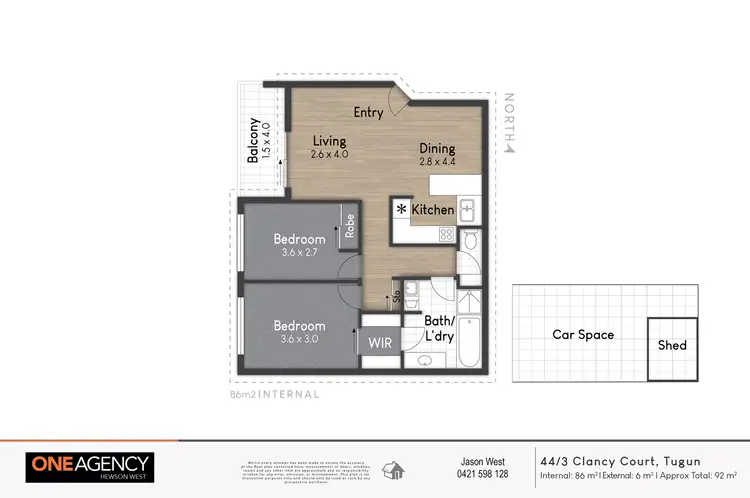Floorplan of Homely unit listing, 44/3 Clancy Court, Tugun QLD 4224