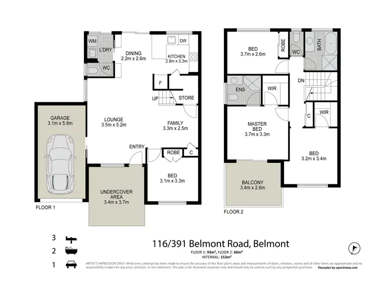 Floorplan of Homely townhouse listing, 116/391 Belmont Road, Belmont QLD 4153