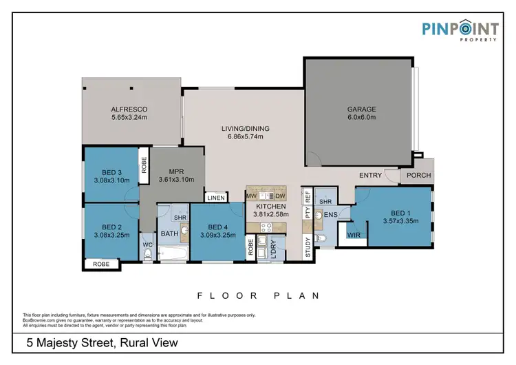 Floorplan of Homely house listing, 5 Majesty Street, Rural View QLD 4740