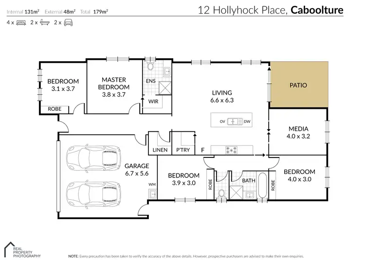 Floorplan of Homely house listing, 12 Hollyhock Place, Caboolture QLD 4510