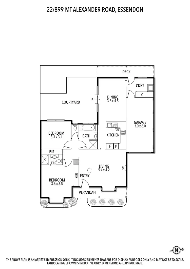 Floorplan of Homely unit listing, 22/899 Mt Alexander Road, Essendon VIC 3040