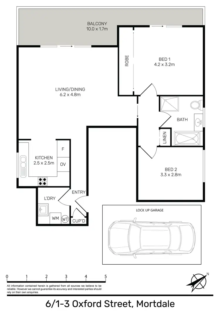 Floorplan of Homely apartment listing, 6/1-3 Oxford Street, Mortdale NSW 2223