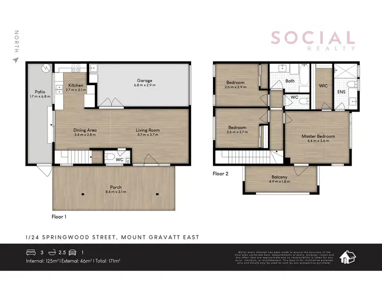 Floorplan of Homely townhouse listing, 1/24 Springwood Street, Mount Gravatt East QLD 4122
