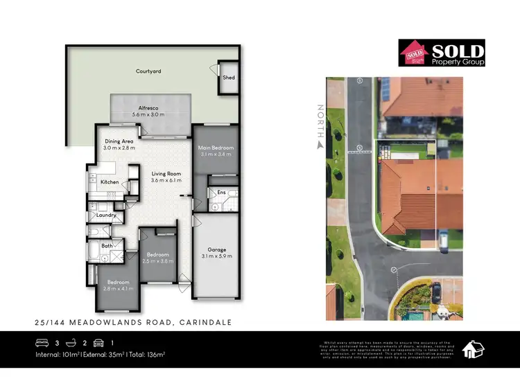 Floorplan of Homely villa listing, 25/144 Meadowlands Road, Carina QLD 4152