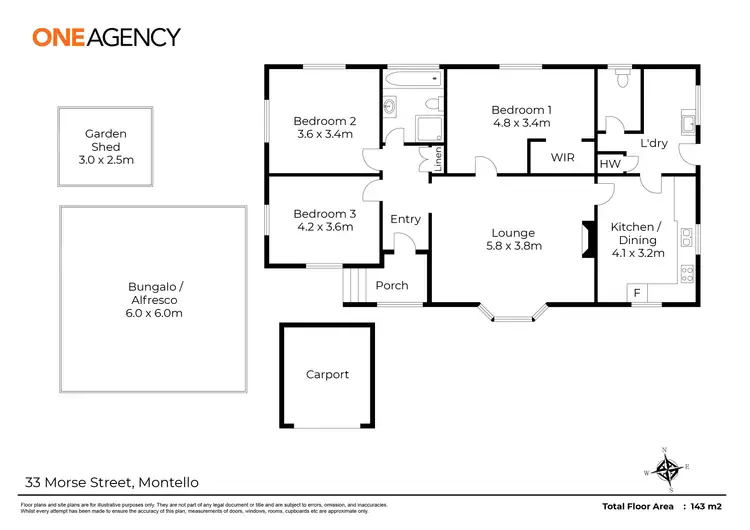 Floorplan of Homely house listing, 33 Morse Street, Montello TAS 7320