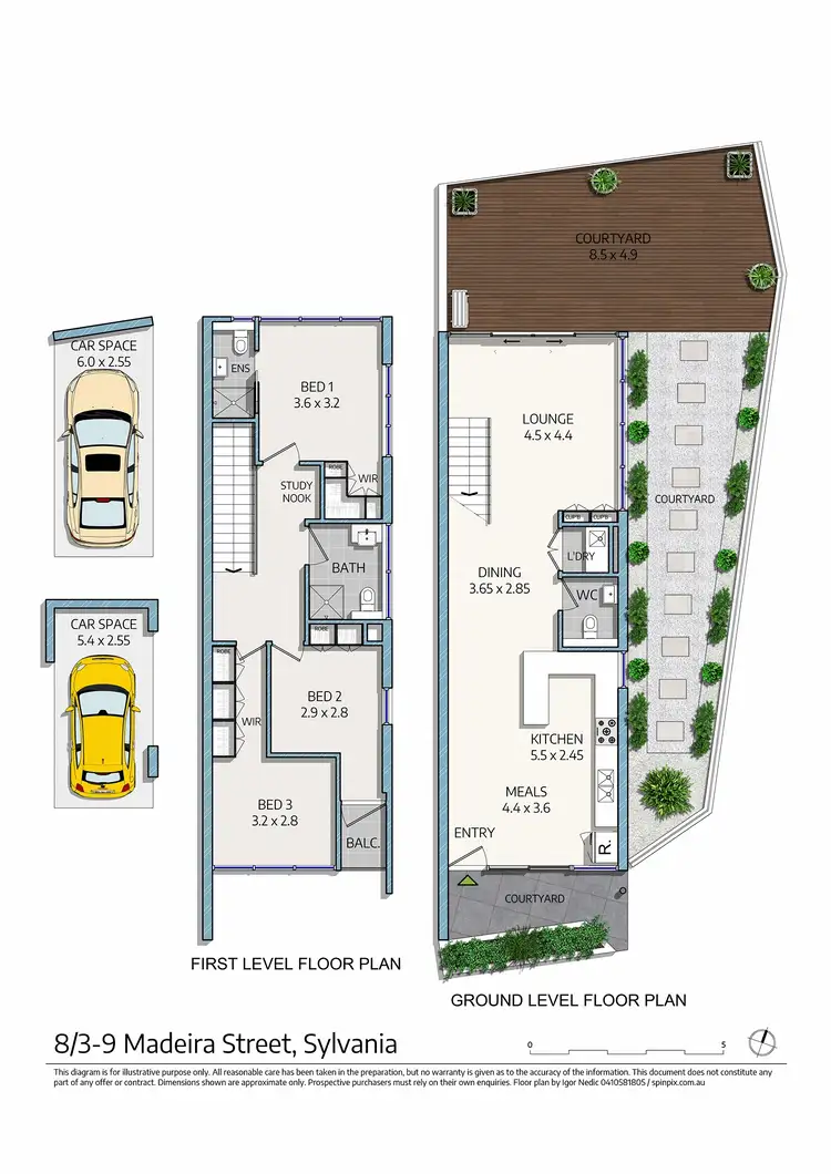 Floorplan of Homely townhouse listing, 8/3-9 Madeira Street, Sylvania NSW 2224