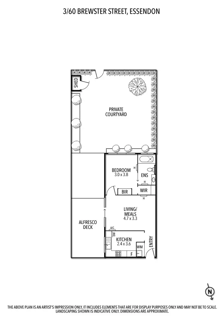 Floorplan of Homely flat listing, 3/60 Brewster Street, Essendon VIC 3040